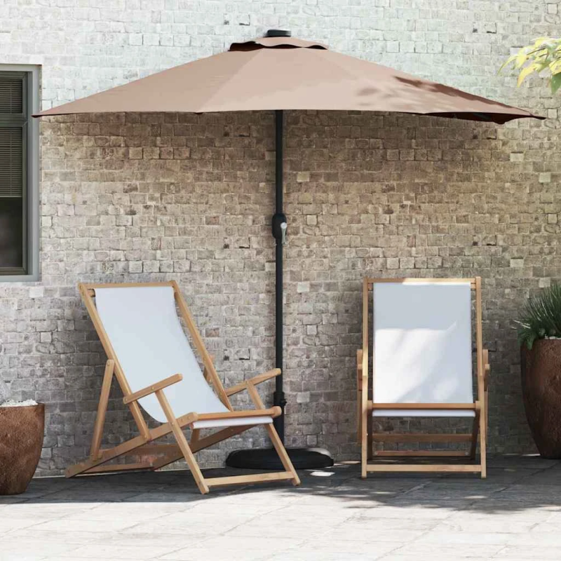 vidaXL Dārza parasols Pelēkbrūna 294 x 150 x 224 cm