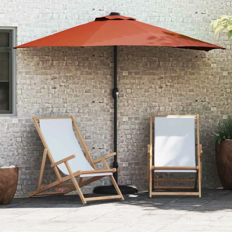 vidaXL Dārza parasols Sarkanbrūns 294 x 150 x 224 cm