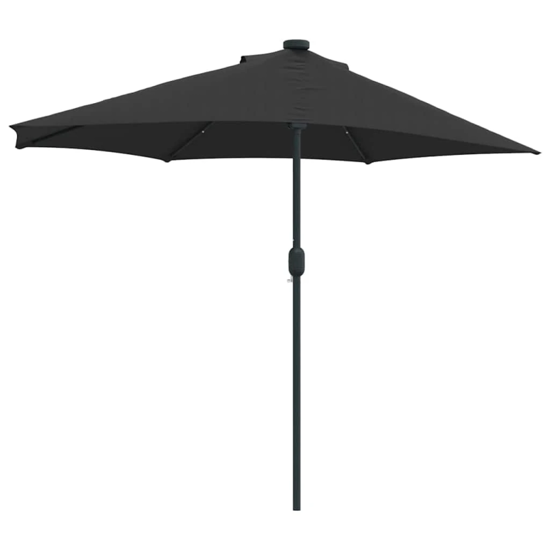 vidaXL Dārza parasols Melna 294 x 150 x 224 cm Poliesters un tērauds