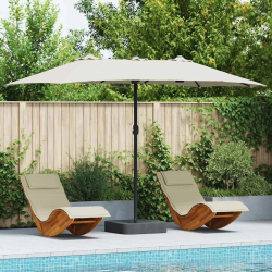 vidaXL Dārza parasols Smilšu 385 x 209 x 244 cm Poliesters un tērauds