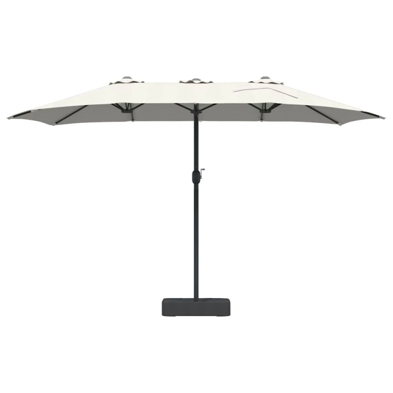 vidaXL Dārza parasols Smilšu 385 x 209 x 244 cm Poliesters un tērauds