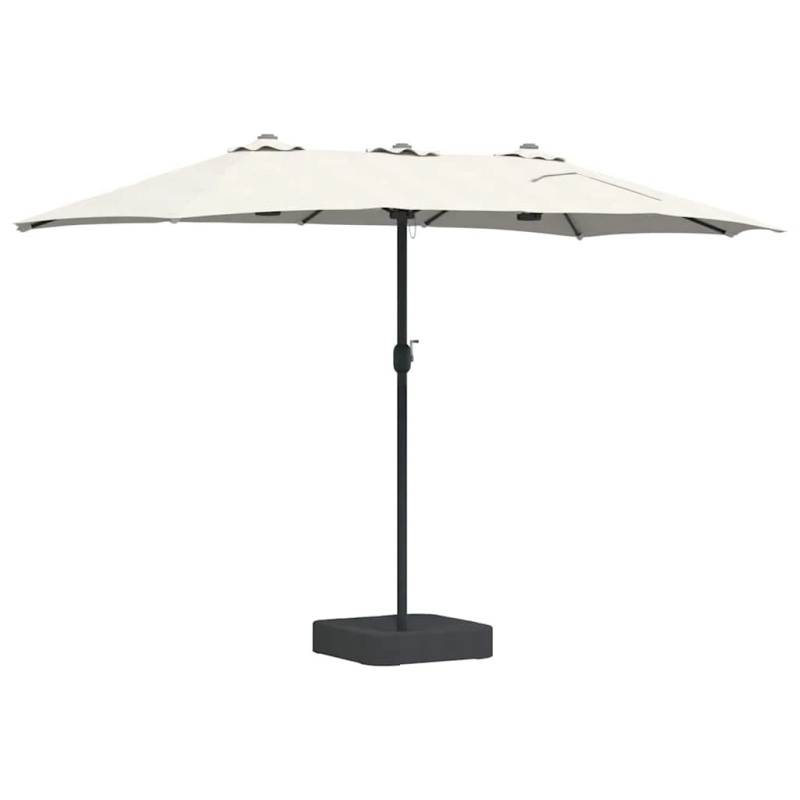 vidaXL Dārza parasols Smilšu 385 x 209 x 244 cm Poliesters un tērauds