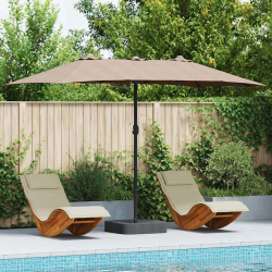vidaXL Dārza parasols Pelēkbrūna 385 x 209 x 244 cm