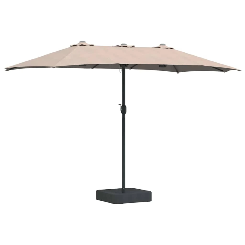 vidaXL Dārza parasols Pelēkbrūna 385 x 209 x 244 cm