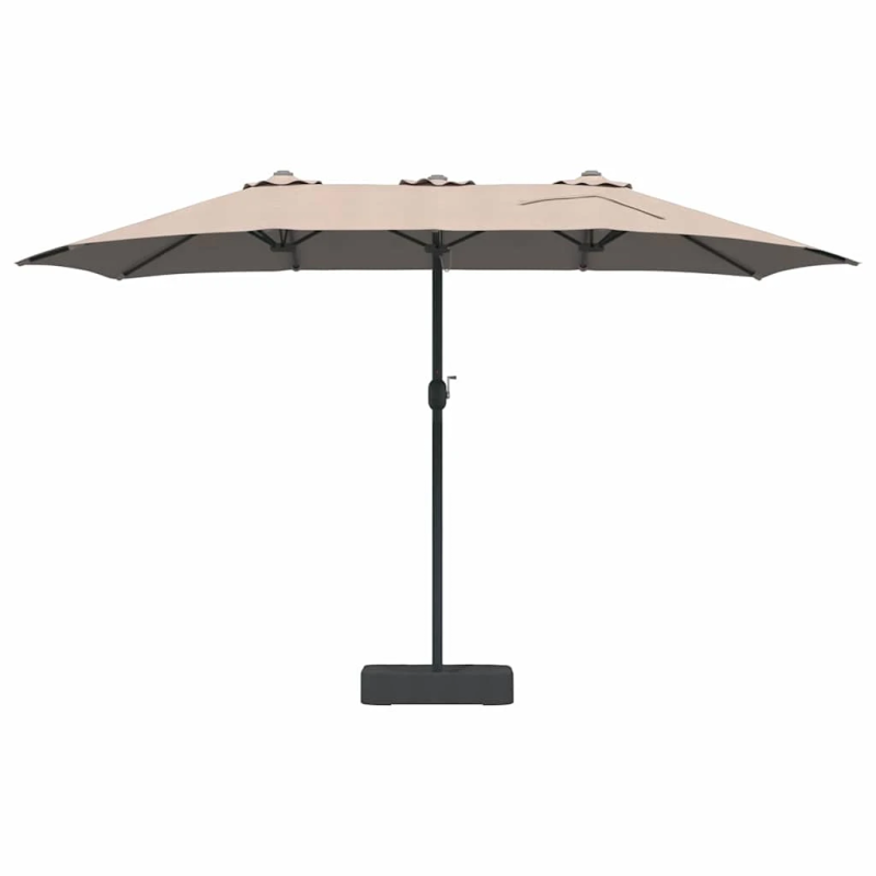vidaXL Dārza parasols Pelēkbrūna 385 x 209 x 244 cm
