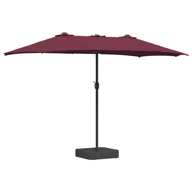 vidaXL Dārza parasols Bordo sarkans 385 x 209 x 244 cm