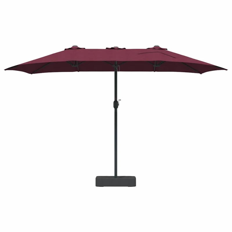 vidaXL Dārza parasols Bordo sarkans 385 x 209 x 244 cm
