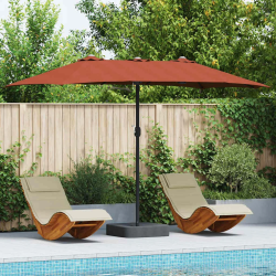 vidaXL Dārza parasols Sarkanbrūns 385 x 209 x 244 cm
