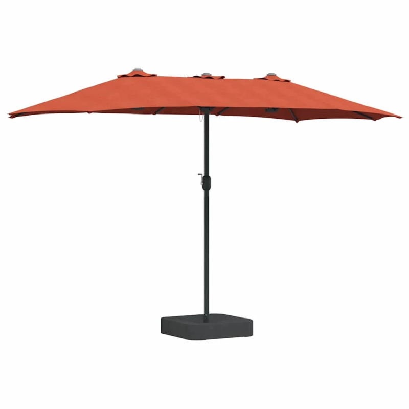 vidaXL Dārza parasols Sarkanbrūns 385 x 209 x 244 cm