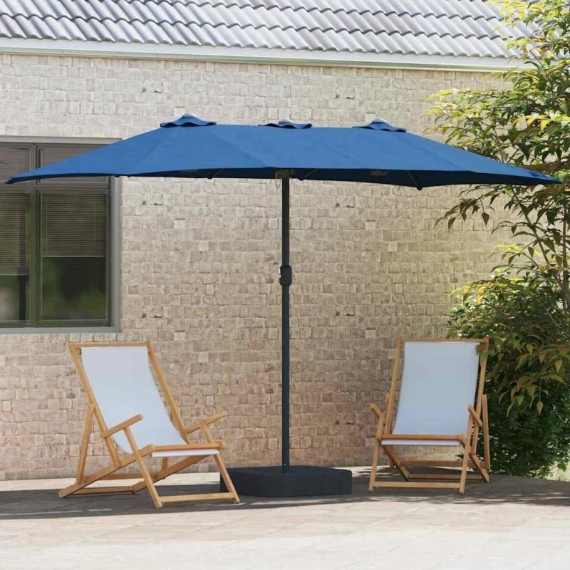 vidaXL Dārza parasols Azurblau 385 x 209 x 244 cm