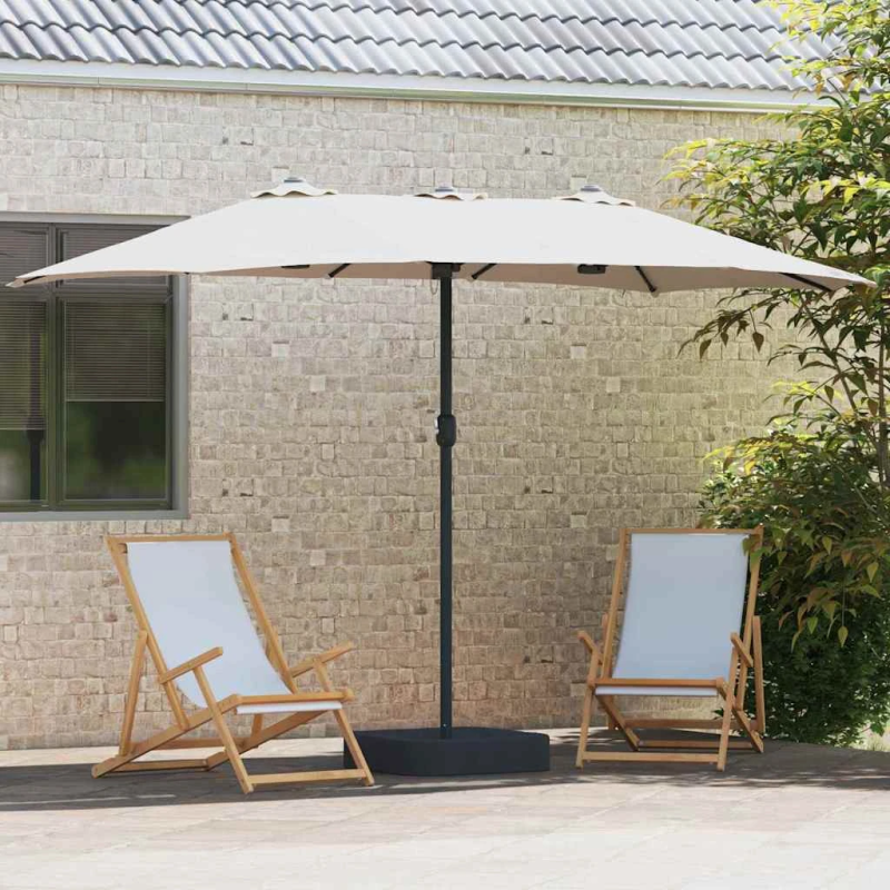 vidaXL Dārza parasols Smilšains un Antracīts 385 x 209 x 244 cm
