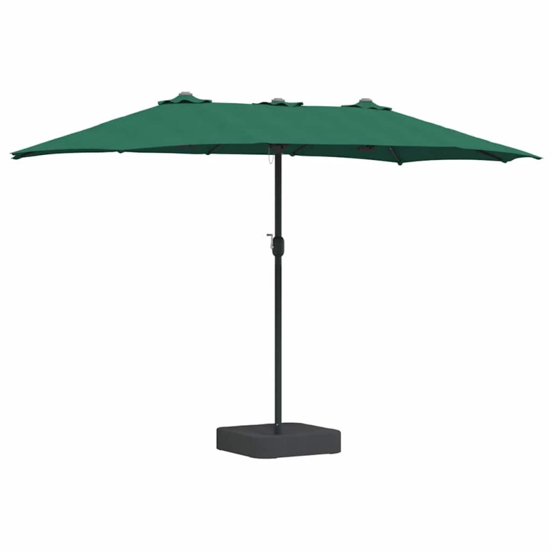 vidaXL Dārza parasols Zaļa 385 x 209 x 244 cm Poliesters