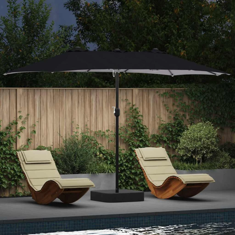 vidaXL Dārza parasols Antracīts 385 x 209 x 244 cm Poliesters