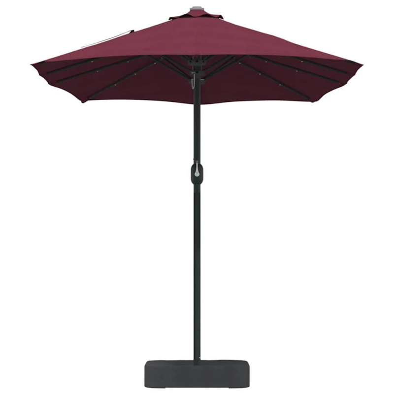 vidaXL Dārza parasols Bordo sarkans 385 x 209 x 244 cm Poliesters