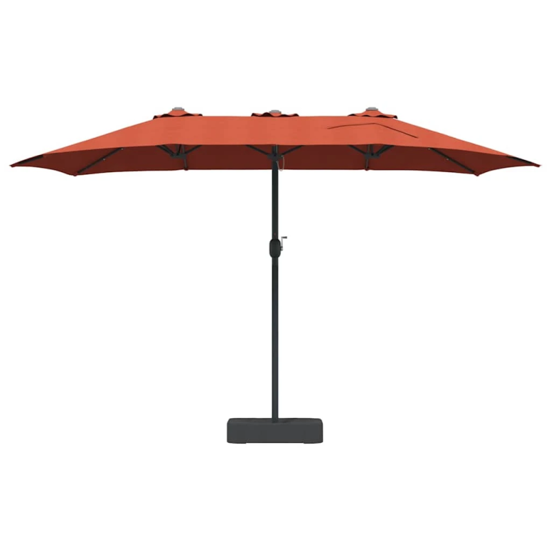 vidaXL Dārza parasols Sarkanbrūns 385 x 209 x 244 cm Poliesters