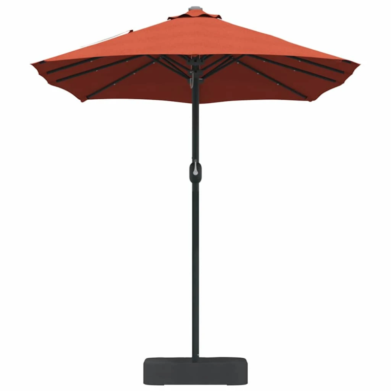 vidaXL Dārza parasols Sarkanbrūns 385 x 209 x 244 cm Poliesters