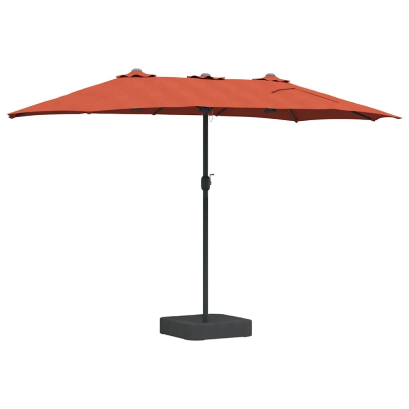 vidaXL Dārza parasols Sarkanbrūns 385 x 209 x 244 cm Poliesters