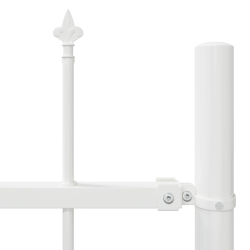 vidaXL Dārza žogs 5 pcs Balts 8,5 x 1,2 m Pulverkrāsots tērauds