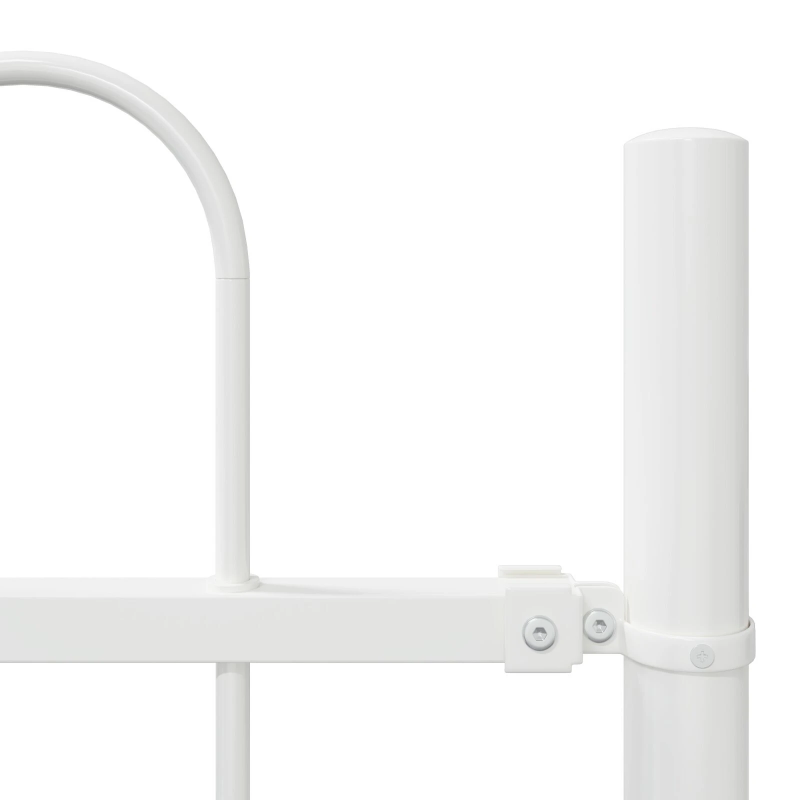 vidaXL Dārza žogs 5 pcs Balts 8,5 x 1,5 m Pulverkrāsots tērauds