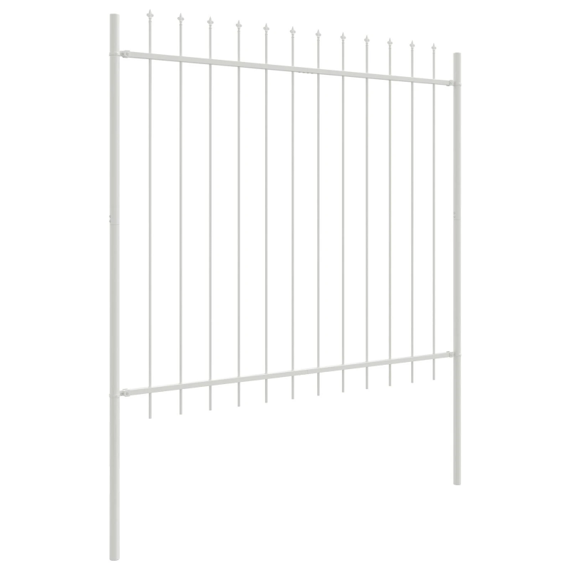 vidaXL Dārza žogs 9 pcs Balts 15,3 x 1,5 m Pulverkrāsots tērauds