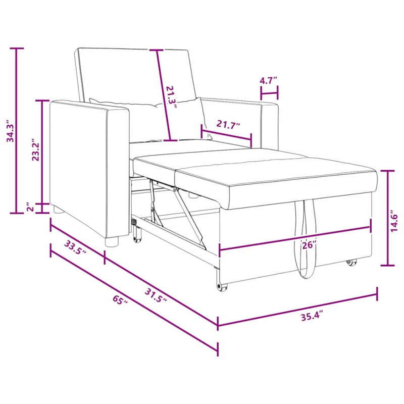 vidaXL Izvelkamā dīvāna gulta viena personai Melna 90 x 165 x 87 cm