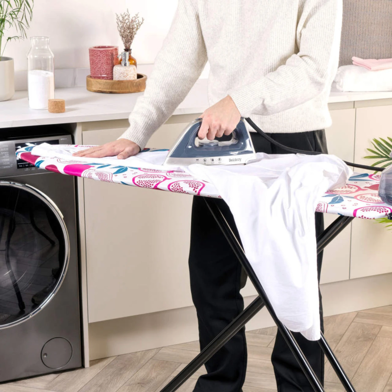 Beldray LA031282POM2FEU7 Easy Glide Ironing Board - Pomegranate Printt122X 38 CM
