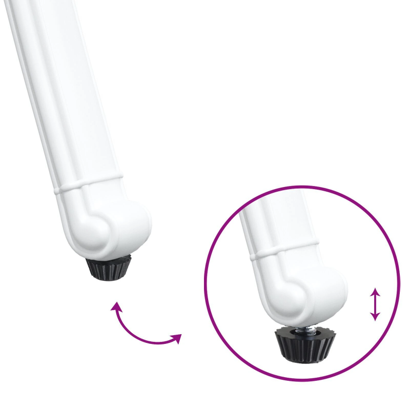 vidaXL Dārza krēsls 2 pcs Balts 55 x 55 x 92,5cm Alumīnijs