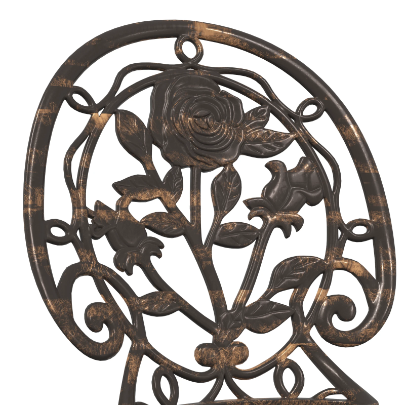 vidaXL Dārza bistro komplekts 3 pcs Bronzas krāsa Alumīnijs