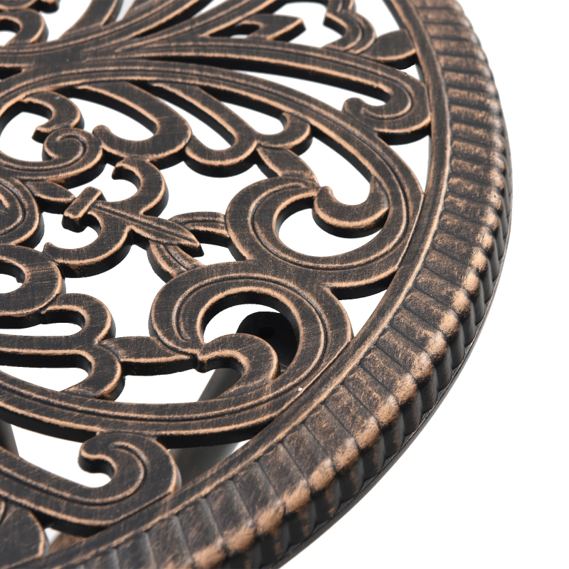 vidaXL Dārza bistro komplekts 3 pcs Bronzas krāsa Alumīnijs