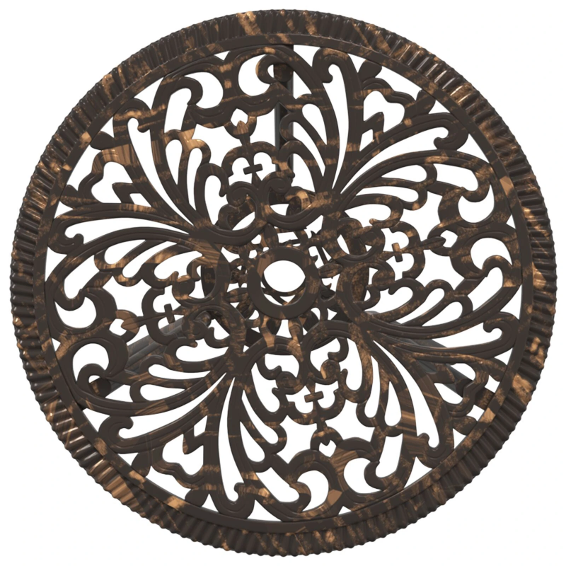 vidaXL Dārza bistro komplekts 3 pcs Bronzas krāsa Alumīnijs