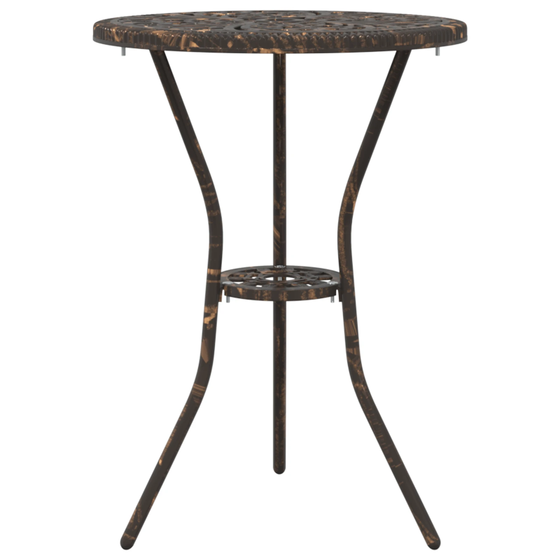 vidaXL Dārza bistro komplekts 3 pcs Bronzas krāsa Alumīnijs