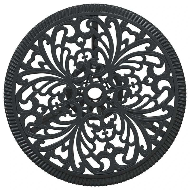 vidaXL Dārza bistro komplekts 3 pcs Melna Alumīnijs