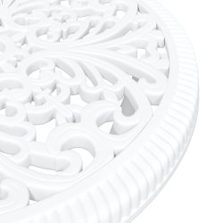 vidaXL Dārza bistro komplekts 3 pcs Balts Alumīnijs