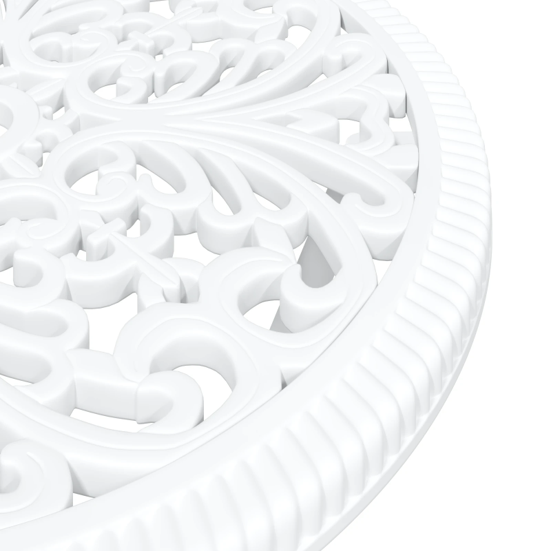 vidaXL Dārza bistro komplekts 3 pcs Balts Alumīnijs