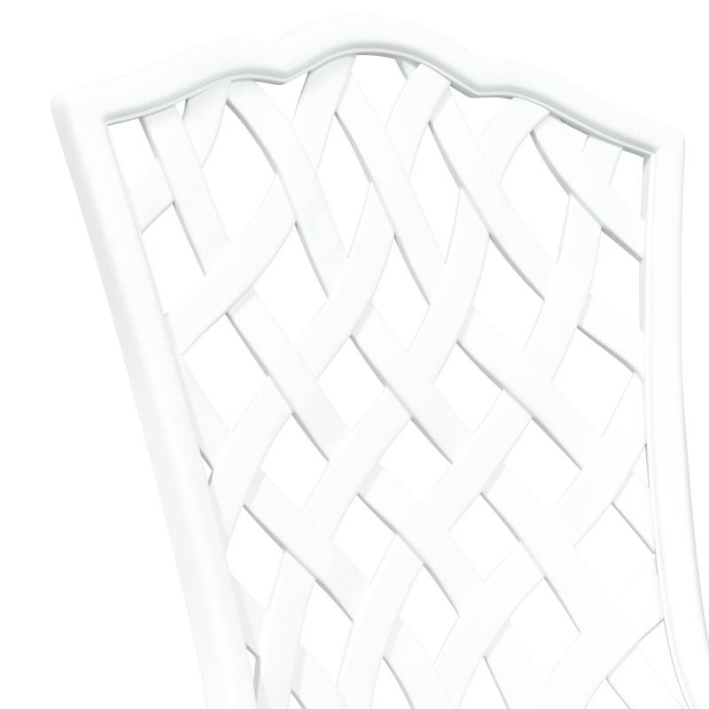 vidaXL Dārza bistro komplekts 3 pcs Balts Alumīnijs