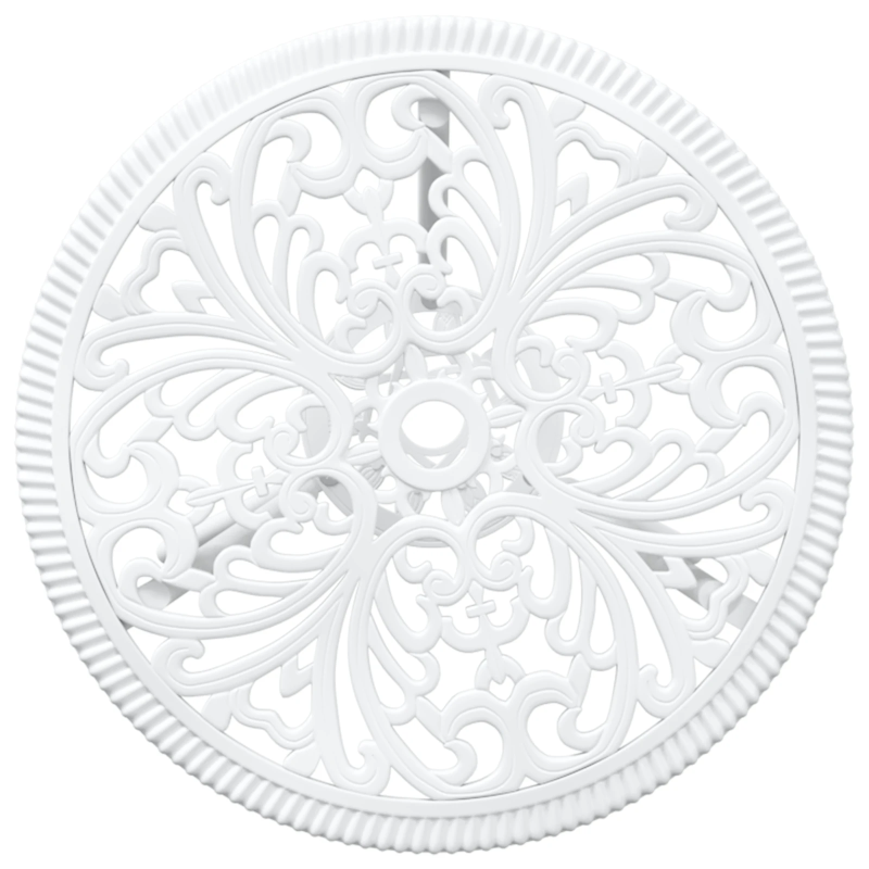 vidaXL Dārza bistro komplekts 3 pcs Balts Alumīnijs