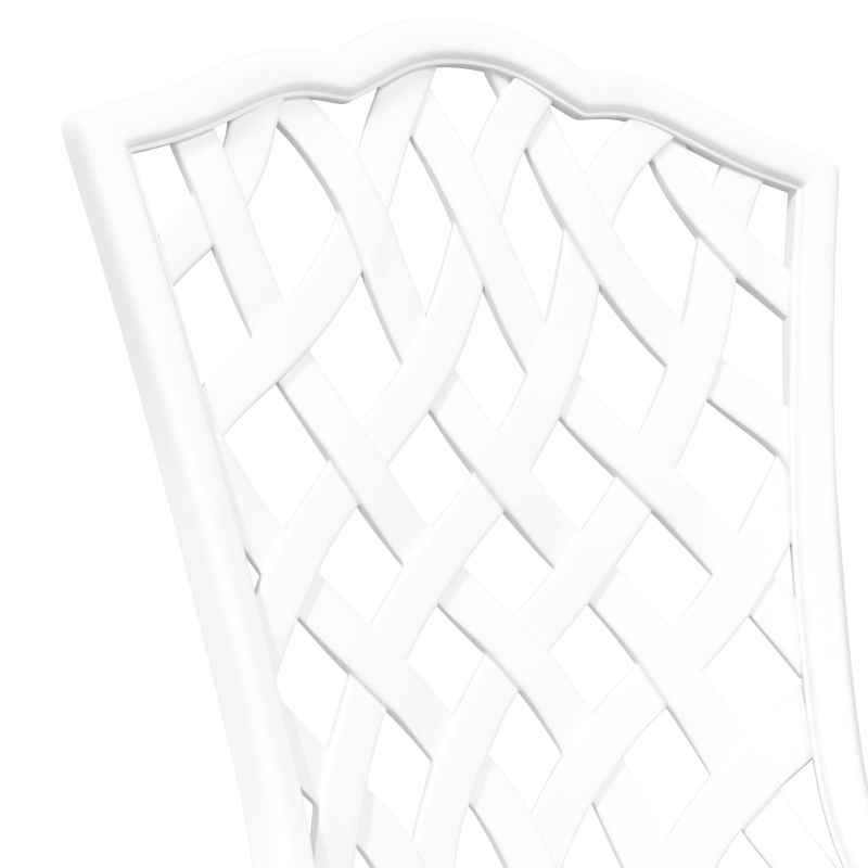 vidaXL Dārza krēsls 2 pcs Balts 39 x 40 x 87cm Alumīnijs