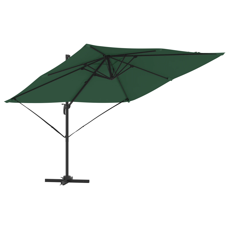 vidaXL Roma Parasol Zaļa 286 x 284 x 265 cm Alumīnijs un poliesters