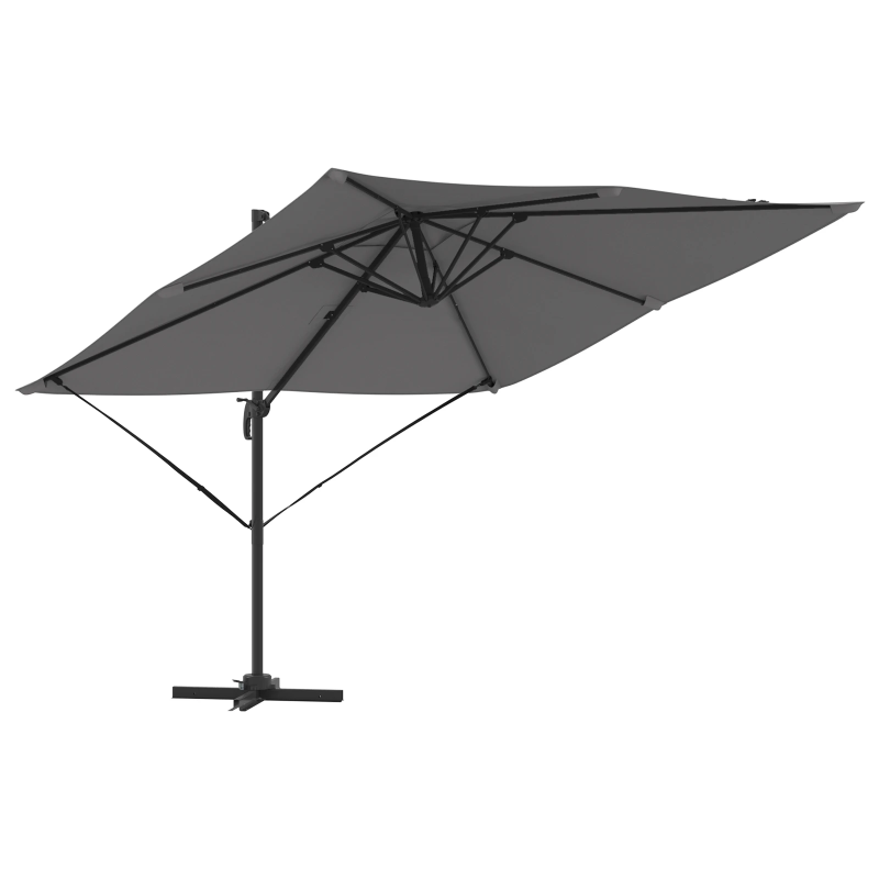 vidaXL Roma Parasol Antracīts 286 x 284 x 265 cm