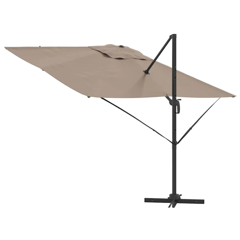 vidaXL Roma Parasol Pelēkbrūna 286 x 284 x 265 cm