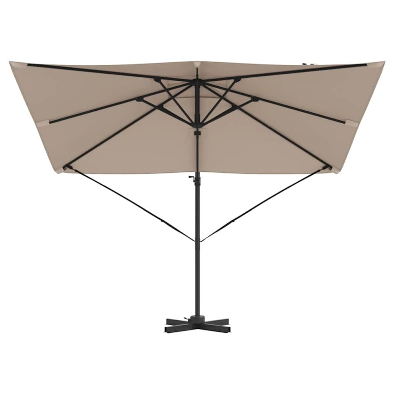 vidaXL Roma Parasol Pelēkbrūna 286 x 284 x 265 cm