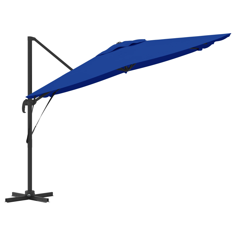 vidaXL Roma Parasol Zila 286 x 284 x 265 cm Alumīnijs un poliesters