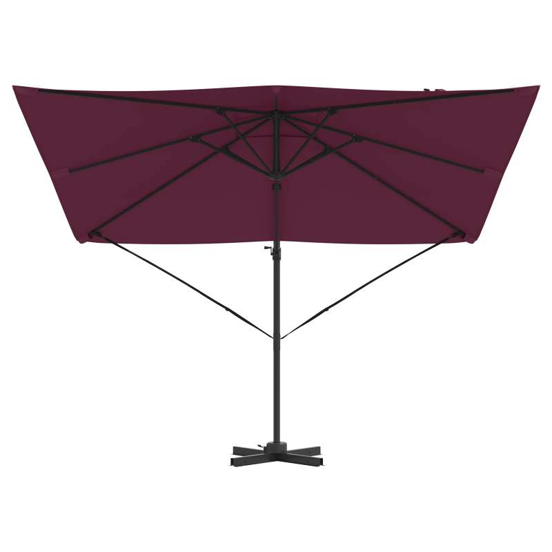 vidaXL Roma Parasol Sarkana 286 x 284 x 265 cm Alumīnijs un poliesters