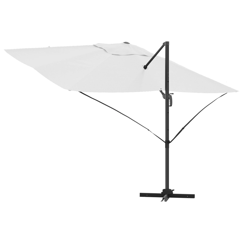 vidaXL Saulessargs Smilšu 351 x 250 x 260 cm Poliesters un alumīnijs