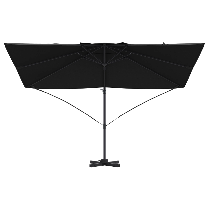 vidaXL Saulessargs Melna 351 x 250 x 260 cm Poliesters un alumīnijs