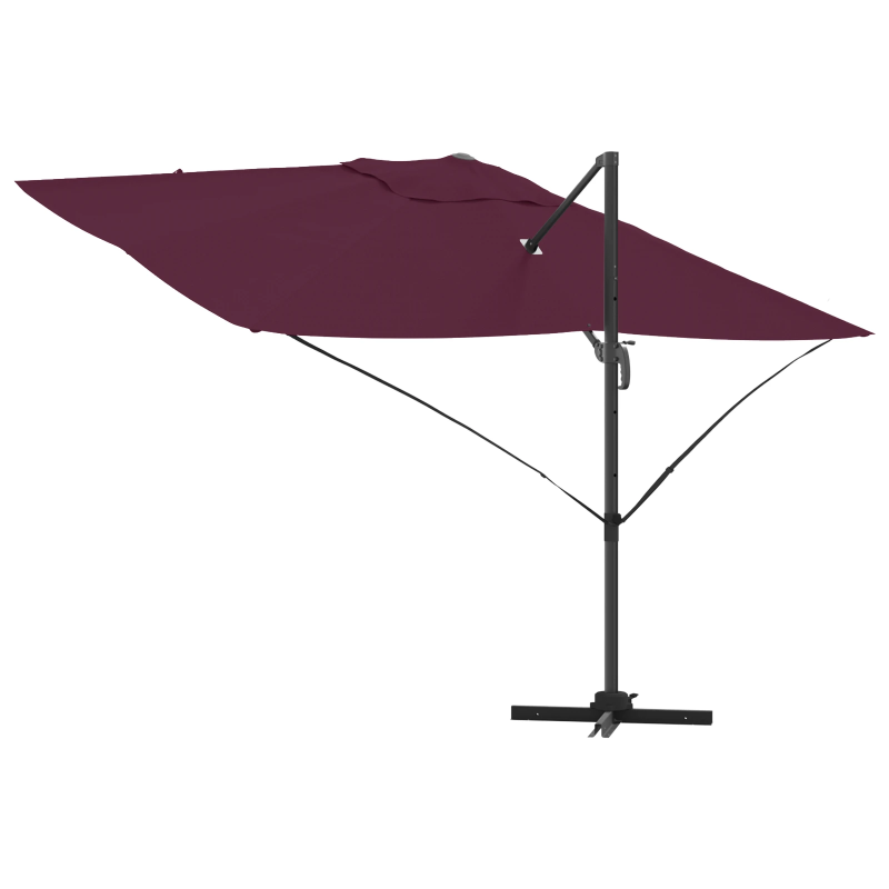 vidaXL Saulessargs Bordo sarkans 351 x 250 x 260 cm