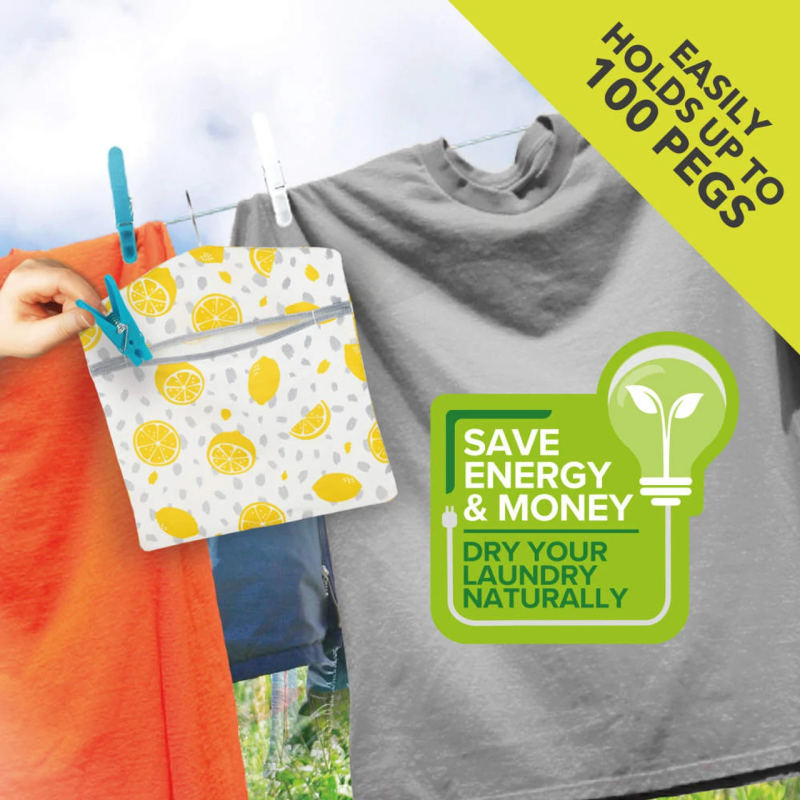 Beldray LA032005LEMFEU7 Peg Bag - Lemon Print