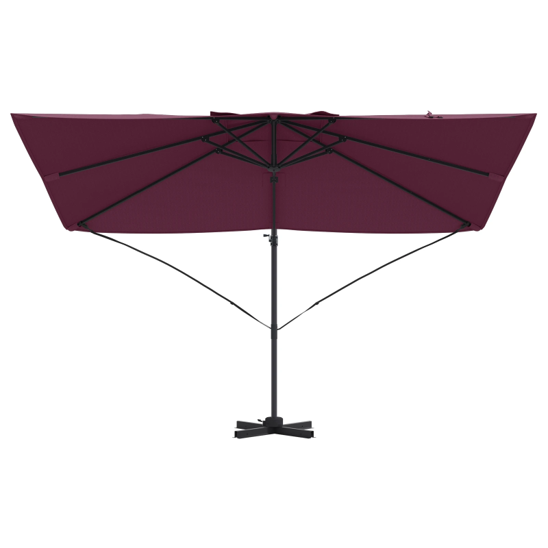 vidaXL Saulessargs Bordo sarkans 351 x 250 x 260 cm