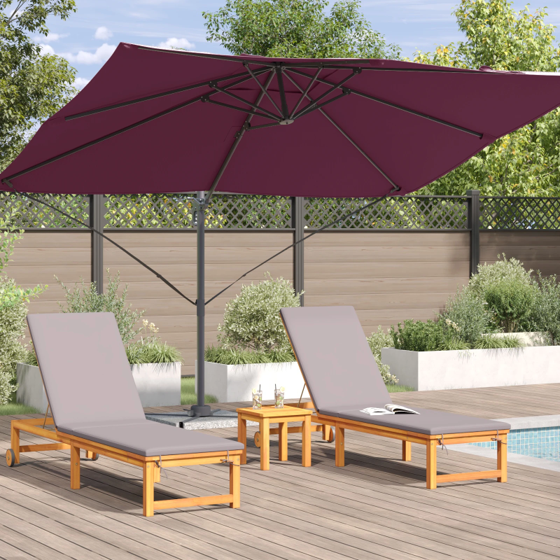 vidaXL Saulessargs Bordo sarkans 351 x 250 x 260 cm