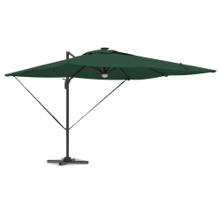 vidaXL Roma Parasol Zaļa 286 x 284 x 270 cm Alumīnijs un poliesters